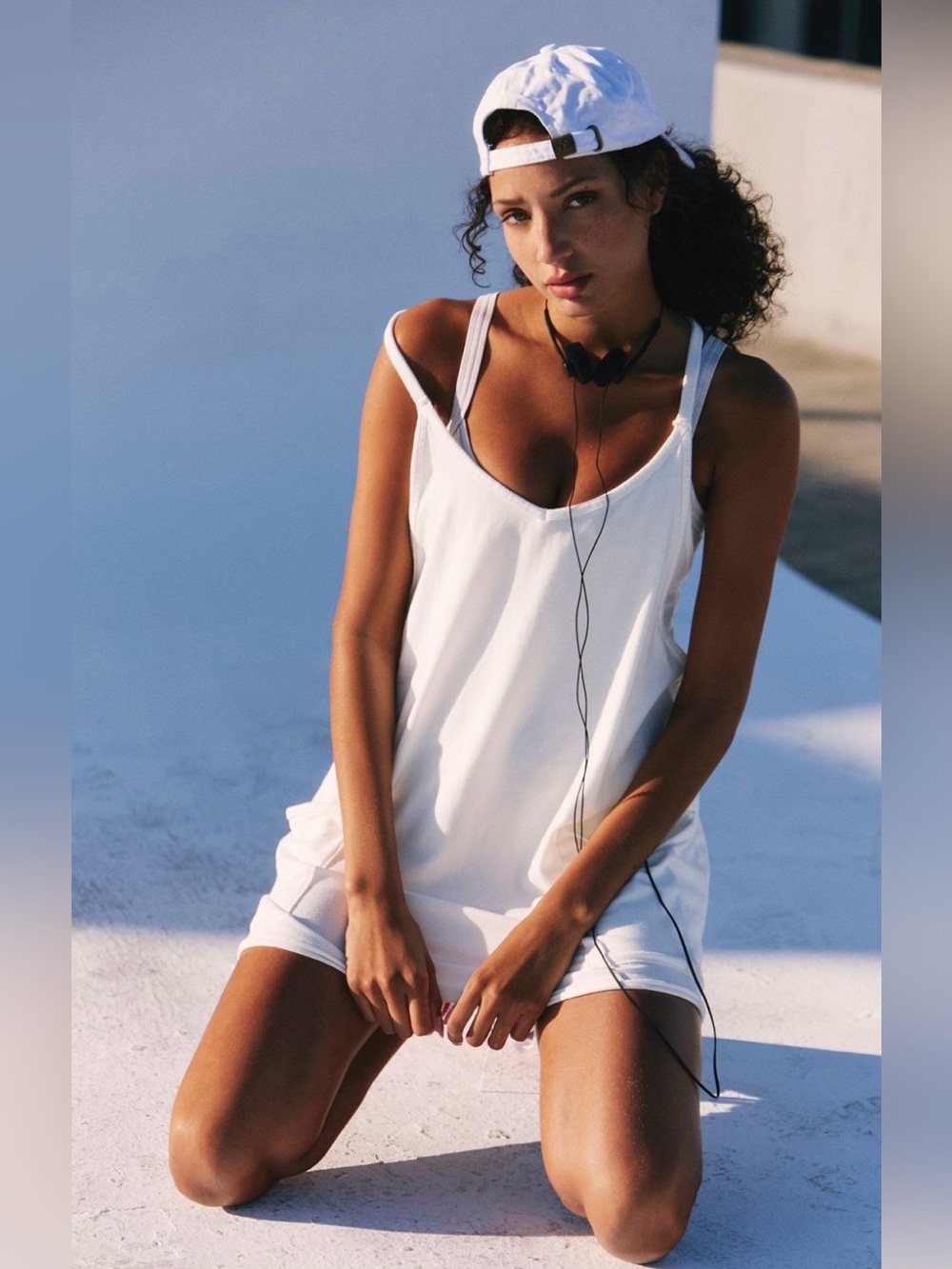 NWT Free People Hot Shot Mini Dress in white size XL